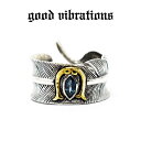 【good vibrations 正規取扱店】【送料無料】シルバーアクセサリー 指輪 グッドバイブレーションズ ロンドンブルートパーズ フェザー フリーサイズ ...