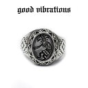 【good vibrations 正規取扱店】【送料無料】シルバーアクセサリー 指輪 グッドバイブレーションズ ホピ族 豊穣の精霊 ココペリ フリーサイズ リング 13～21号 カチーナ スターリング シルバー 925 純銀 ユニセックス