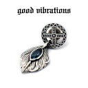 【good vibrations 正規取扱店】【送料無料】シルバーアクセサリー ピアス 片耳 メンズ ブランド グッドバイブレーションズ ブルートパーズ メディスンホイール フェザー レディース ピアス スタッド スターリング シルバー 925 純銀