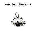 【oriental vibrations 正規取扱店】【送料無料】シルバーアクセサリー メンズ オリエンタルバイブレーションズ 和柄 ニャンコスタイル にゃんこ 桜の花 猫 ネコ キャット 縁起物 ペンダントトップ チャーム シルバー925 純銀