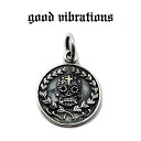 【good vibrations 正規取扱店】【送料無料】グッドバイブレーションズ シルバー製ペンダントトップ アクセサリー リバーシブル メキシカンスカル マ...