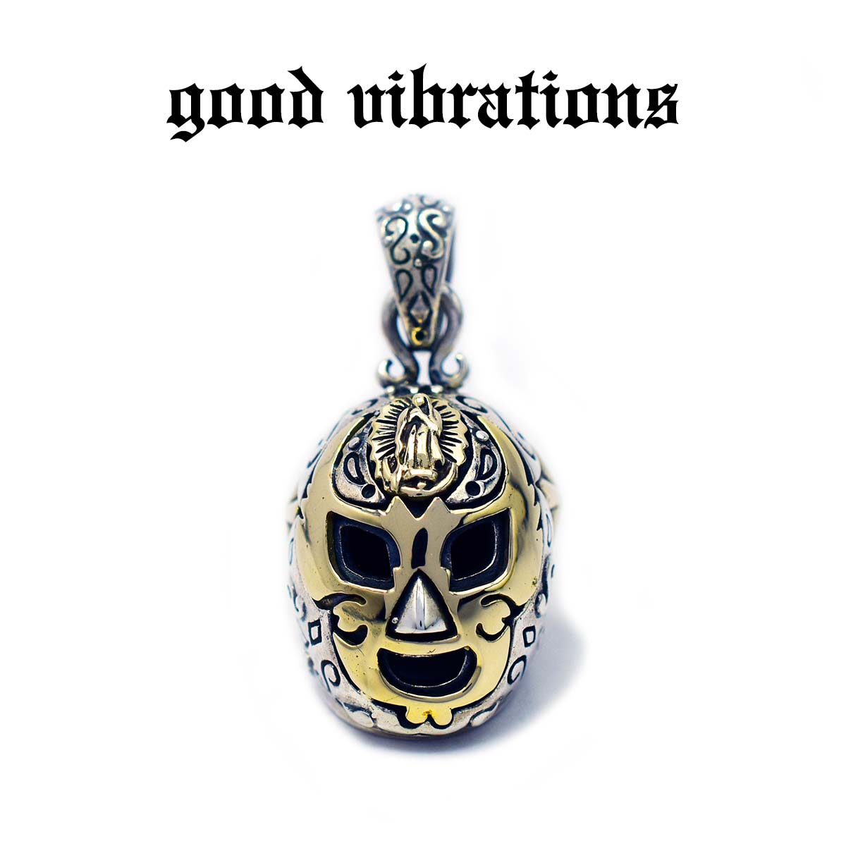 【good vibrations 正規取扱店】【送料無料】シルバーアクセサリー グッドバイブレーションズ グアダルーペの聖母 マリア ルチャリブレ マスク ペン...