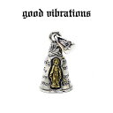 【good vibrations 正規取扱店】シルバーアクセサリー メンズ グアダルーペの聖母 マリア 聖書 バイブル ベル チャーム ペンダントトップ スター...