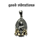 【good vibrations 正規取扱店】【送料無料】シルバーアクセサリー グッドバイブレーションズ タトゥー スカル 聖母 マリア マタイの福音書 ペンダントトップ チャーム クロス 聖書 天使 エンジェル シルバー925