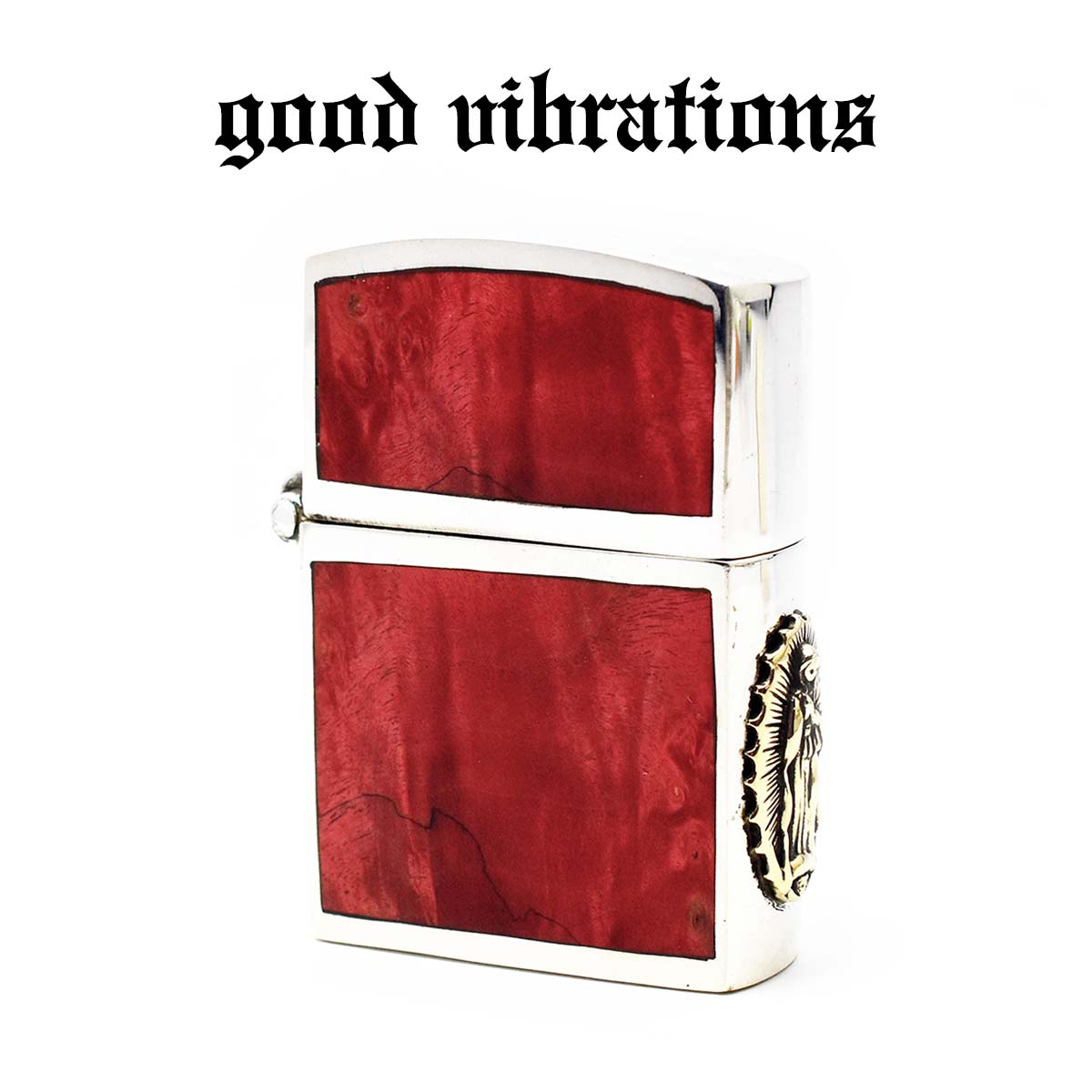 【正規取扱店】オイルライター ZIPPO型 カオス別注 シルバー925ケースライター≪重厚 純銀製 スターリングシルバー スタビライズドウッド ブラウンマーブル...