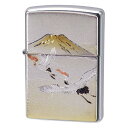 【ZIPPO正規取扱店】【対象商品はインナーケース名入れ無料】ZIPPO 和柄 ≪ZIPPO 電鋳板 鶴富士(電鋳貼り)≫/ジッポ/ジッポー/誕生日/プレゼント...