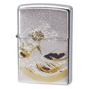 【ZIPPO正規取扱店】【対象商品はインナーケース名入れ無料】ZIPPO 和柄 ≪ZIPPO 電鋳板 波富士(電鋳貼り)≫/ジッポ/ジッポー/誕生日/プレゼント...