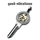 楽天CHAOS Accessory【good vibrations 正規取扱店】【送料無料】グッドバイブレーションズ シルバー ペンダント トップ アクセサリー 鍵型 キーペンダント ココペリ 豊穣の精霊 カチーナ チャーム スターリングシルバー 純銀 Silver925