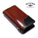 【THE FLAT HEAD 正規取扱店】【小銭差し込み式】二つ折り ロングウォレット 財布 フラットヘッド ブランド アメカジ メンズ ウォレット 本革 長財布 コードバン ブラウン/ブラック 馬臀部 馬革 新喜皮革 FH-WL003 FN-WLN1-3S