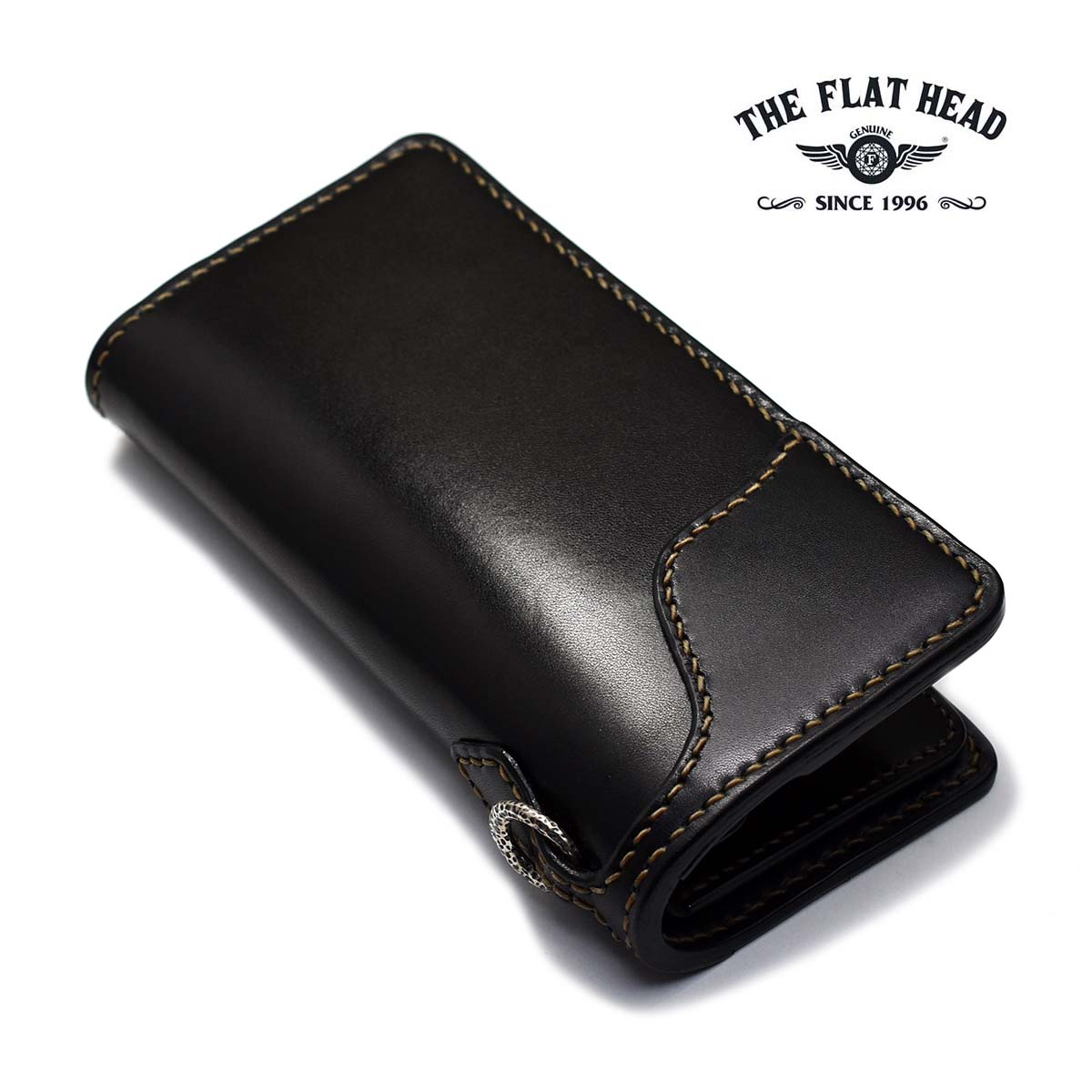楽天CHAOS Accessory【THE FLAT HEAD 正規取扱店】【小銭差し込み式】二つ折り ロングウォレット 財布 フラットヘッド ブランド アメカジ メンズ ウォレット 本革 長財布 多脂革 ブラック ヌメ革 サドルレザー 牛革 FH-WL004 FN-WLN1-4S