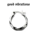 【good vibrations 正規取扱店】【送料無料】シルバーアクセサリー ピアス 片耳 メンズ ブランド グッドバイブレーションズ アラベスク スパイラル フープ かわいい レディース ピアス フープ スターリング シルバー 925 純銀