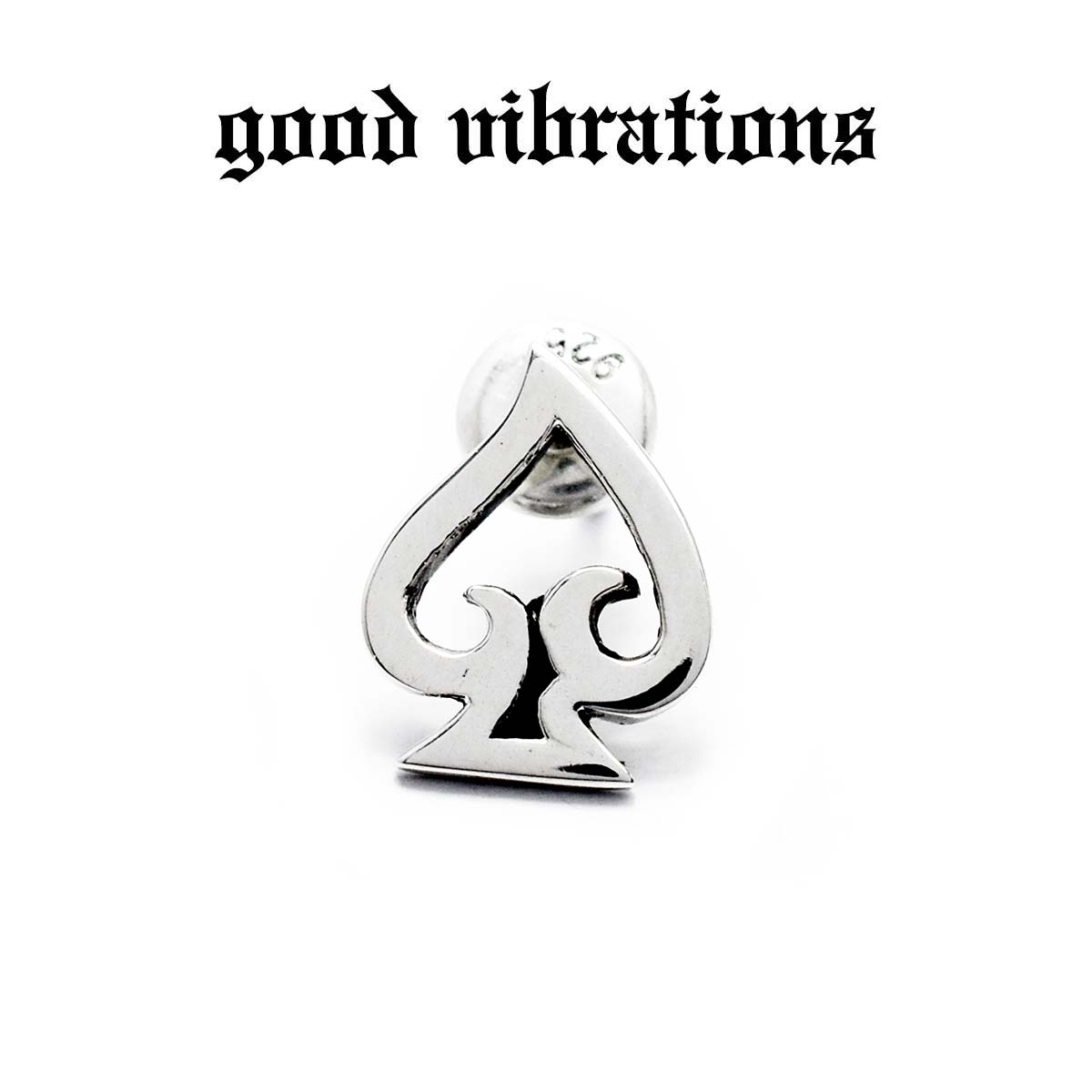【good vibrations 正規取扱店】【送料無料】シルバーアクセサリー ピアス 片耳 メンズ ブランド グッドバイブレーションズ トランプ スペード ト...