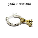 【good vibrations 正規取扱店】シルバーアクセサリー ピアス 片耳 レディース ブランド グッドバイブレーションズ ぶら下がり猫 かわいい キャッ...
