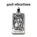 【good vibrations 正規取扱店】【送料無料】グッドバイブレーションズ タロットカード 世界 ザ・ワールド THE WORLD クロス 十字架 チャーム ペンダントトップ シルバー925 純銀 メンズ アクセサリー レディース