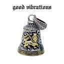 【good vibrations 正規取扱店】グッドバイブレーションズ シルバーアクセサリー ラスタライオン アラベスク ラスタ 唐草 ベル チャーム ペンダントトップ シルバー925 純銀 メンズ アクセサリー