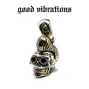 【good vibrations 正規取扱店】シルバーアクセサリー マリア メキシカンスカル ロカビリー リーゼント シュガースカル チャーム ペンダントトップ グッドバイブレーションズ シルバー925 純銀 アクセサリー
