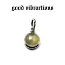 【good vibrations 正規取扱店】シルバーアクセサリー メンズ レディース ゴールド ルチル クォーツ 天然石 インディアンジュエリー モチーフ チャーム ペンダントトップ シルバー 925 グッドバイブレーションズ