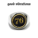 【good vibrations 正規取扱店】 シルバーアクセサリー メンズ 指輪 シルバー925 リング ナナロク 76 ガレージ アメリカン雑貨 アメカジ モチーフ 指輪 サイズ 15号 純銀 グッドバイブレーションズ
