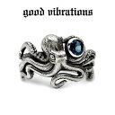 【good vibrations 正規取扱店】シルバーアクセサリー 指輪 メンズ グッドバイブレーションズ シルバーリング オクトパス タコ 蛸 ロンドン ブル...