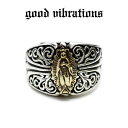 【good vibrations 正規取扱店】【送料無料】シルバーアクセサリー 指輪 シルバーリング グッドバイブレーションズ スカルフェイス マリア グアダル...