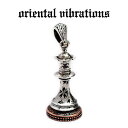 【oriental vibrations 正規取扱店】【送料無料】シルバーアクセサリー メンズ オリエンタルバイブレーションズ チェス 駒 クイーン 桜吹雪 和柄 ピンクトルマリン 天然石 ペンダントトップ チャーム シルバー925 レディース アクセサリー