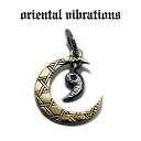 【oriental vibrations 正規取扱店】【送料無料】シルバーアクセサリー メンズ オリエンタルバイブレーションズ 文様 三日月 勾玉 マガタマ 縁起物 和柄 ペンダントトップ チャーム シルバー925 純銀 レディース アクセサリー