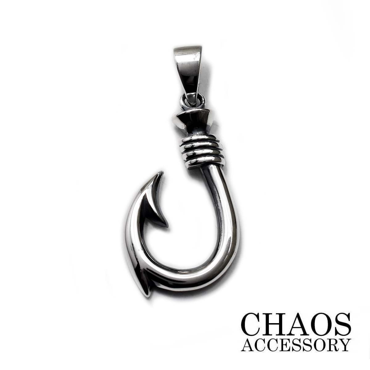 【34×15mm】シルバーアクセサリー メンズ シルバー925 釣り針 フィッシュフック ペンダントトップ チャーム ハワイアンジュエリー モチーフ ハワジュ ...