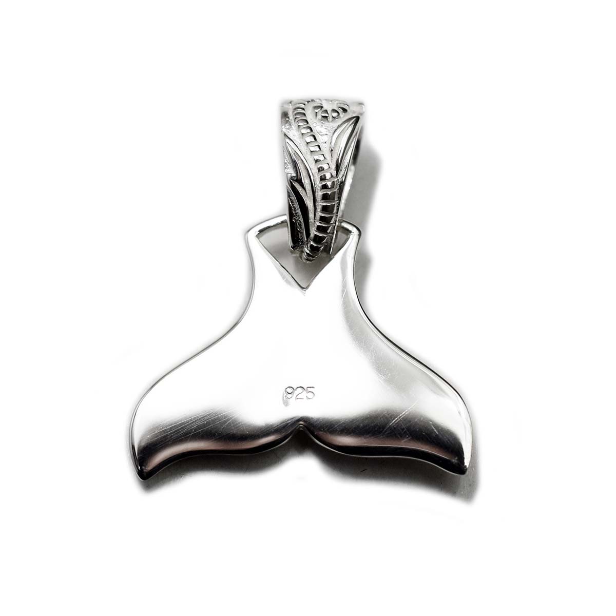 【27×22mm】シルバーアクセサリー メンズ シルバー925 白仕上げ ホエールテイル ク...