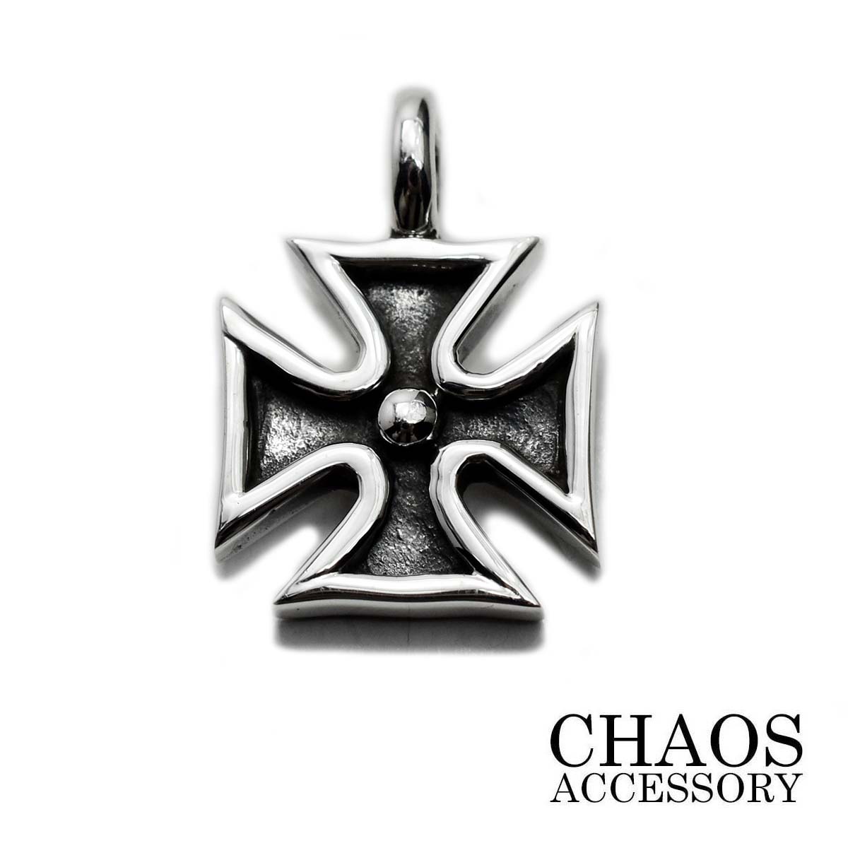 【25×17mm】シルバーアクセサリー メンズ シルバー925 アイアンクロス バイカースケボー ホ ...