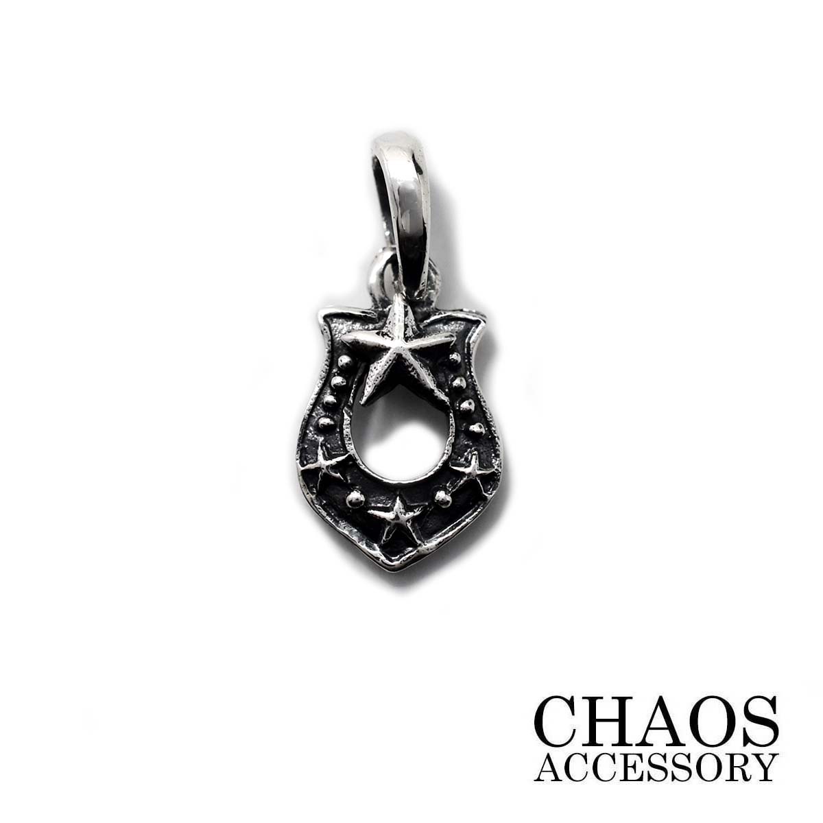 【20mm】シルバーアクセサリー メンズ シルバー925 馬蹄 ホースシュー スター ベビー チャー ...