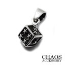 【26mm】シルバーアクセサリー メンズ シルバー925 サイコロ ダイス スター 星柄 星目 ペンダントトップ チャーム レディース カジュアル ポップ かわいい プレゼント 送料無料