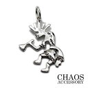 【44×28mm】シルバーアクセサリー メンズ シルバー925 ペンダントトップ チャーム Lサイズ ラージ ココペリ 精霊 カチーナ ホピ族 スタンプワーク ...