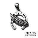 【32×20mm】シルバーアクセサリー メンズ シルバー925 ペンダントトップ チャーム ラッキー 幸運 ホースシュー 馬蹄 フェザー スタンプワーク ネイテ...