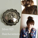 silver925 再入荷 【 シルバーコンチョ　ループ 髪留め 用】シルバーボタン　ヘアーアクセサリーやブレスレットに最適！[コンチョ][ヘアゴム]