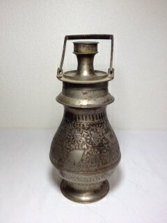 ●【真鍮製　ジャグ（水筒）】アンティーク インド ポット 骨董