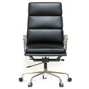 イームズ アルミナムチェア ハイバック ソフトパッド ブラック アルミナム オフィスチェア おしゃれ かっこいい デザイナー ミッドセンチュリー チェア 椅子 リプロダクト ジェネリック eames アルミナムグループ
