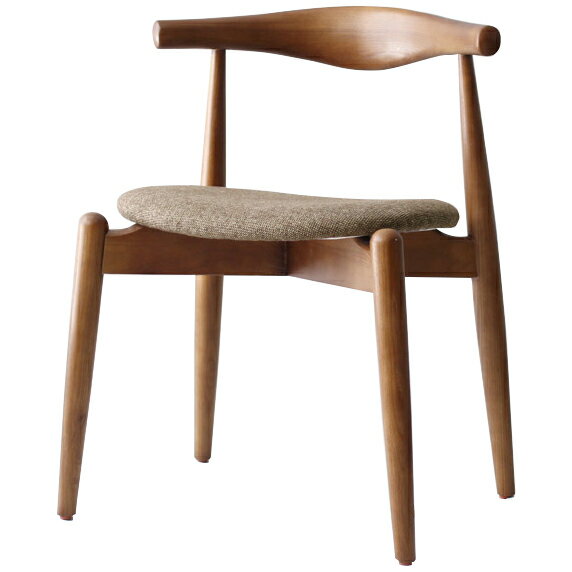 ハンス・j・ウェグナー ハンス・ウェグナー エルボチェア エルボーチェア ラウンド ファブリック ブラウン おしゃれ かわいい 北欧 デザイナー ノルディック チェア 椅子 木製 リプロダクト デザイナーズチェア チェアー