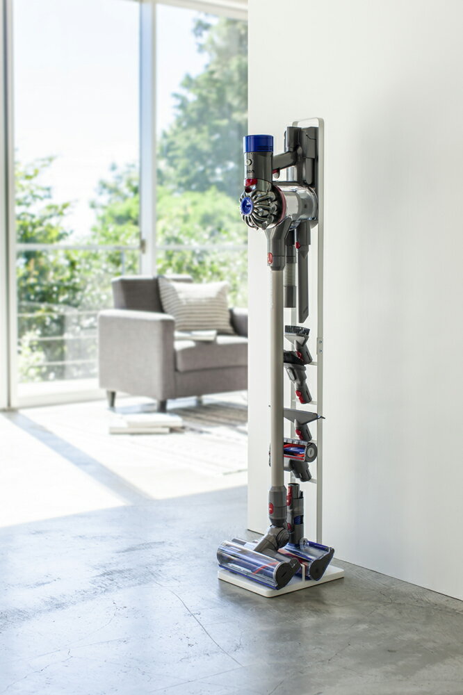 コードレスクリーナースタンド タワー 山崎実業 tower ダイソン スタンド ダイソン 掃除機 スタンド dyson スタンド ダイソンコードレスクリーナー 収納用ブラケットが付属している V11 V10 V8 V7 V6 おしゃれ ホワイト ブラック