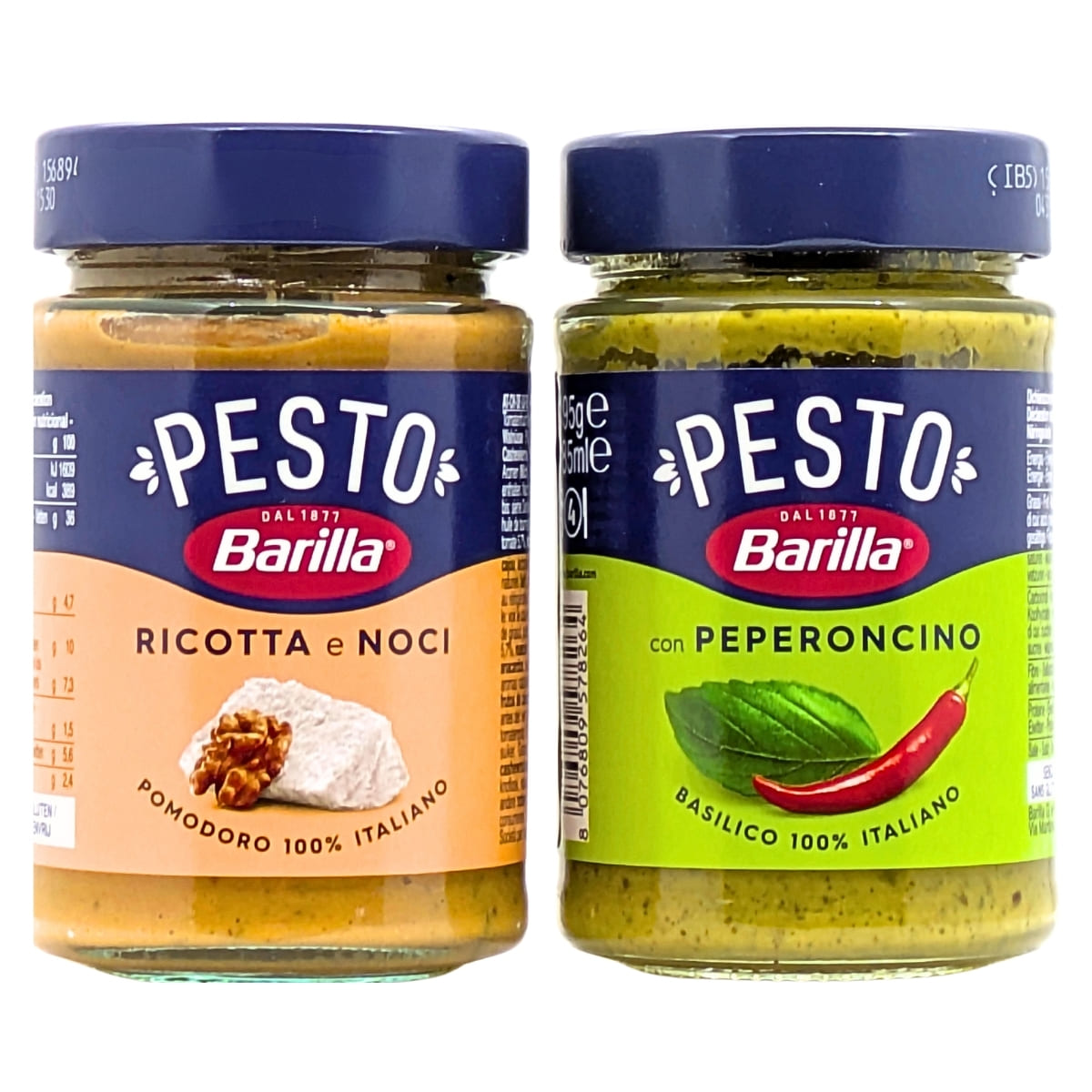 【冬の食卓 送料無料】バリラ( Barilla) ペースト 2種アソート (リコッタチーズとくるみ(トマトミックスソース), ペペロンチーノ(パスタソース)) 1本で4人分 イタリア製 ch25102003 4人前×各1本 本格ソースでおうちイタリアン 家族 パーティー イベント ギフト