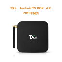 商品情報仕様CPU:Allwinner H616, up to 1.5 GHz, Quad core ARM Cortex-A53　GPU：Mali-T720　RAM：4G DDRIII　ROM：32G　Wifi：2.4G　OS：Android 7.1　デコーダフォーマット：HD MPEG1/2/4,H.264, HD AVC/VC-1,RM/RMVB,Xvid/DivX3/4/5/6 ,RealVideo8/9/10　ビデオフォーマット：4K@60fps, H.265, AVI, H.264, VC-1, MPEG-2, MPEG-4, DIVD/DIVX, Real8/9/10,　　　　　　　　　　 RM,RMVB, PMP, FLV, MP4, M4V, VOB, WMV, 3GP, MKV音楽フォーマット:MP1, MP2, MP3, WMA, OGG, AAC, M4A, FLAC, APE, AMR, RA, WAV画像フォーマット：JPEG/BMP/GIF/PNG/TIFFセット内容本体×1 、ACアダプター×1、HDMIケーブル×1、 リモコン×1 、英語・日本語取扱説明書×1。ご注意※Android TV BOX TX6のご利用にはインターネット回線、Wi-Fi接続、HDMI端子対応のテレビが必要です。Android TV BOX TX6 4K HDR対応　WiFi2.4G Android TV BOX TX6 ギフト Android TV BOX TX シリーズ史上もっともパワフルなTV BOXで、高いスペックを搭載し、OSもAndroid 7.1が導入されています。テレビのHDMI端子に接続すると、テレビの大画面でYouTubeや動画、ゲームなど好きなコンテンツを楽しめます。4Kに対応し、高画質できれいな動画の再生ができます。英語、日本語など24か国語に対応しています。 6