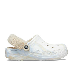 【3,000円以上で10%OFFクーポン 5/1 00:00～5/7 09:59】 特価★ crocs クロックス レディース メンズ 男女兼用 ユニセックス 定番 サボ アウトドア スポーツ サンダル バヤ ラインド ファズ ストラップ マーブル クロッグ 209241-94S ホワイト 白