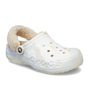 【3,000円以上で10%OFFクーポン 5/1 00:00～5/7 09:59】 特価★ crocs クロックス レディース メンズ 男女兼用 ユニセックス 定番 サボ アウトドア スポーツ サンダル バヤ ラインド ファズ ストラップ マーブル クロッグ 209241-94S ホワイト 白