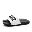 NIKE ナイキ メンズ シャワー ビーチ プール カジュアル スライド サンダル オフコート スライド BQ4639-001 ホワイト ブラック 白 黒