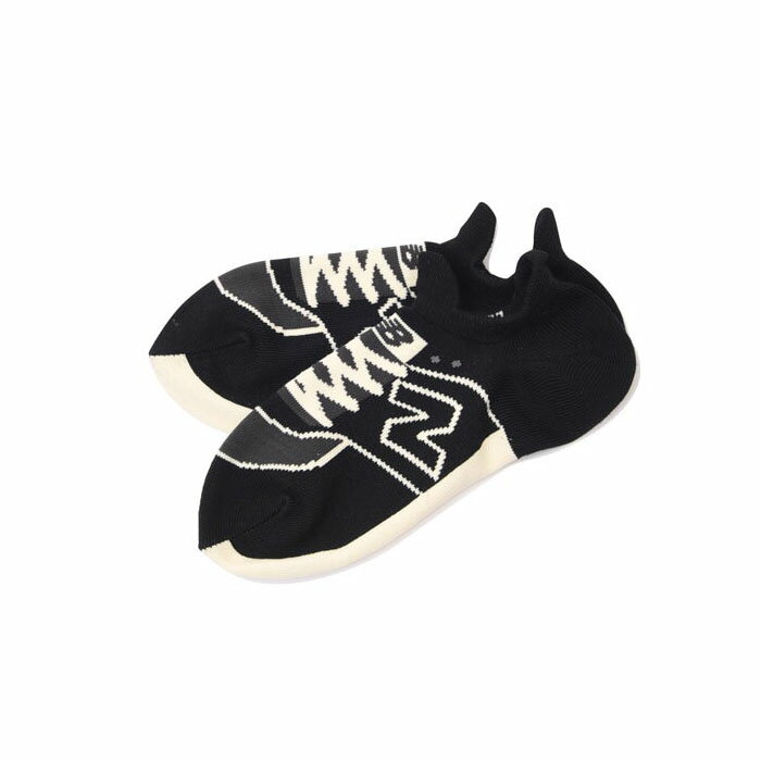 【お買い物マラソンクーポン発行中】 New Balance ニューバランス メンズ アウトドア カジュアル 靴下 スニーカー 柄 ソックス LAS35700-BK ブラック 黒