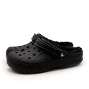 【お買い物マラソンクーポン発行中】 特価★ crocs クロックス レディース メンズ 男女兼用 ユニセックス 定番 サボ アウトドア スポーツ サンダル バヤ ラインド クロッグ 205969-060 ブラック 黒の商品画像