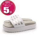 【エントリーでポイント5倍 7/4 20:00~7/11 01:59】【割引クーポン利用もOK】 adidas アディダス レディース カジュアル スポーツ ビーチ プール スライド サンダル アディレッタ プラットフォーム IE9703 ホワイト