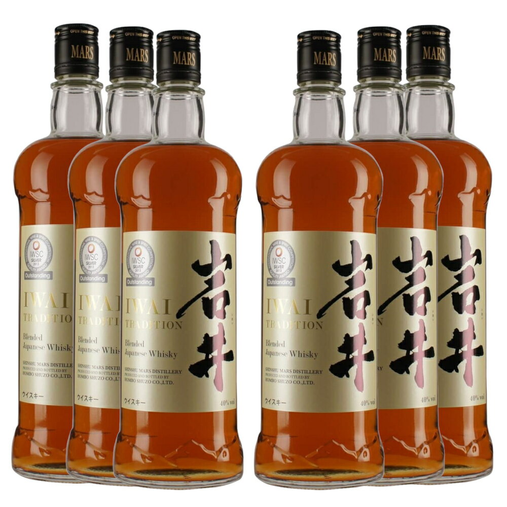 お酒 ギフト ウイスキー 本坊酒造 マルス信州蒸溜所 岩井 トラディション 40° 750ml まとめ買い6本セット【 条件付き送料無料 】