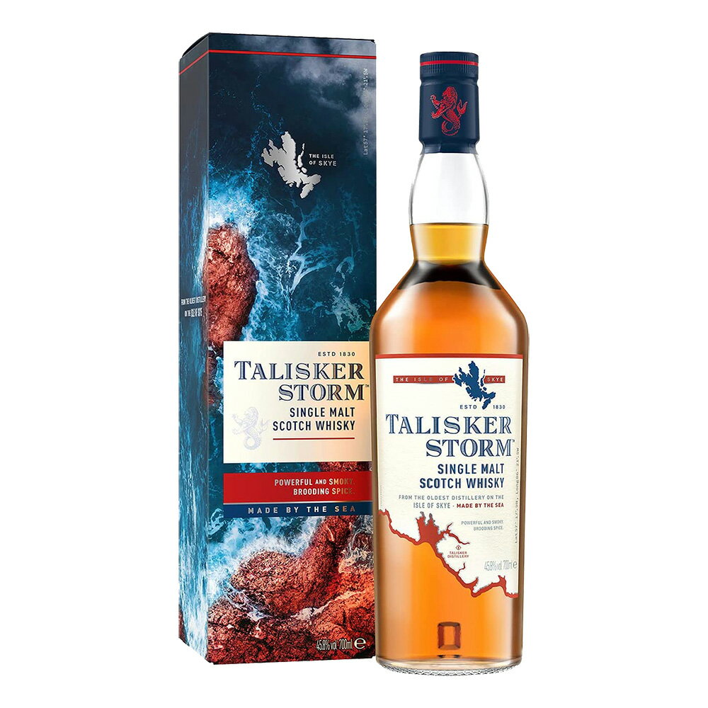 お酒 ギフト ウイスキー アイランズ シングルモルト TALISKER ( タリスカー ) ストーム 45.8° 700ml ≪ 専用箱入り ≫