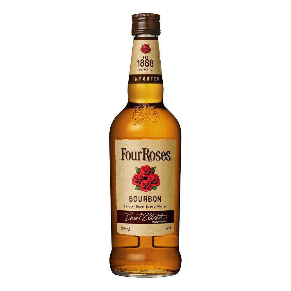 お酒 ギフト ウイスキー バーボン フォアローゼス 40° 700ml 原料にこだわり、酵母にこだわり、そして技にこだわった、香りと個性の異なる10種の原酒を絶妙なバランスでブレンドして生まれる「薔薇のバーボン」。花のような、果実のようなそのほのかな香りとなめらかな味わいに、夜はゆっくりほどけ、心は心地よくとろける。