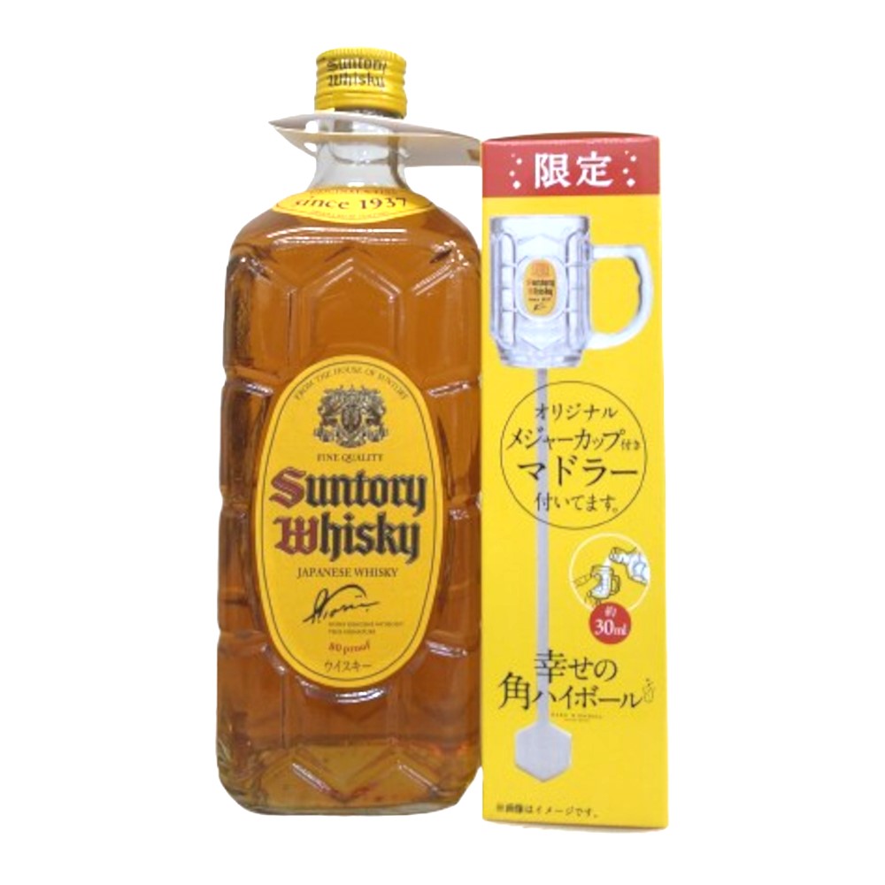 お酒 ギフト ジャパニーズ ブレンデッドウイスキー サントリー 角瓶 40° 700ml ≪ オリジナルメジャーカップ付きマドラー付属 ≫ 